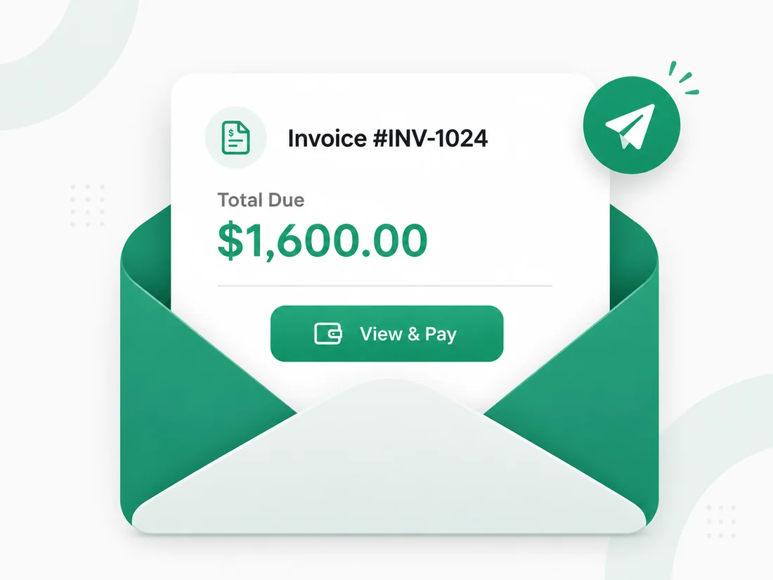 Send invoice to client illustration