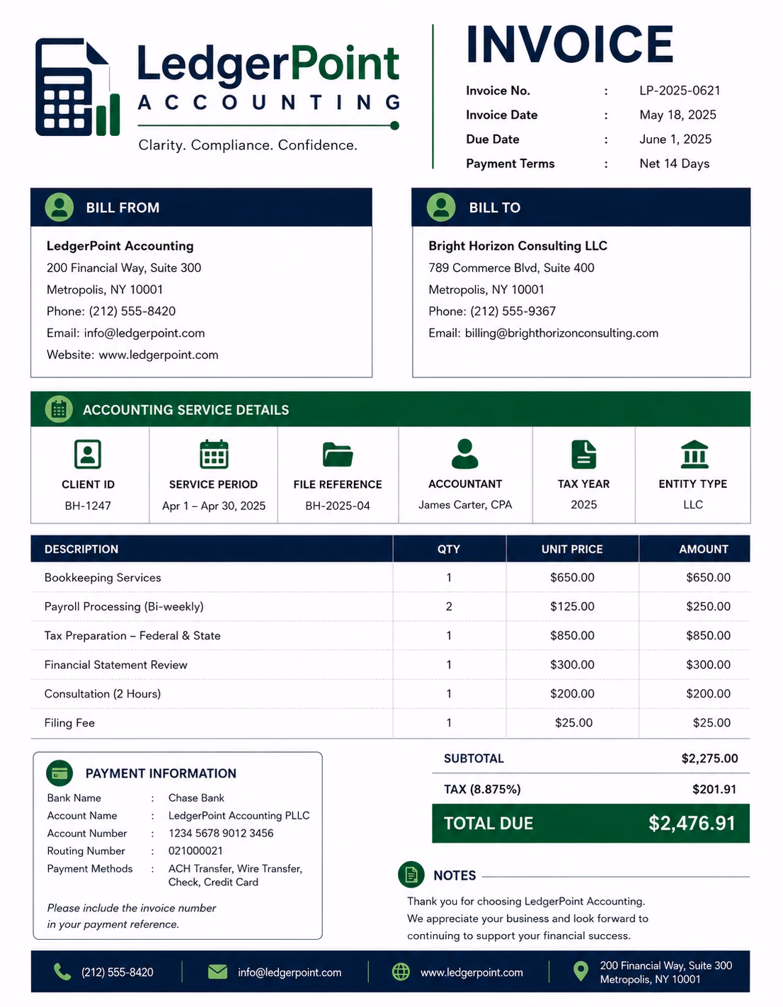 Accounting Invoice Template Accounting Invoice Template