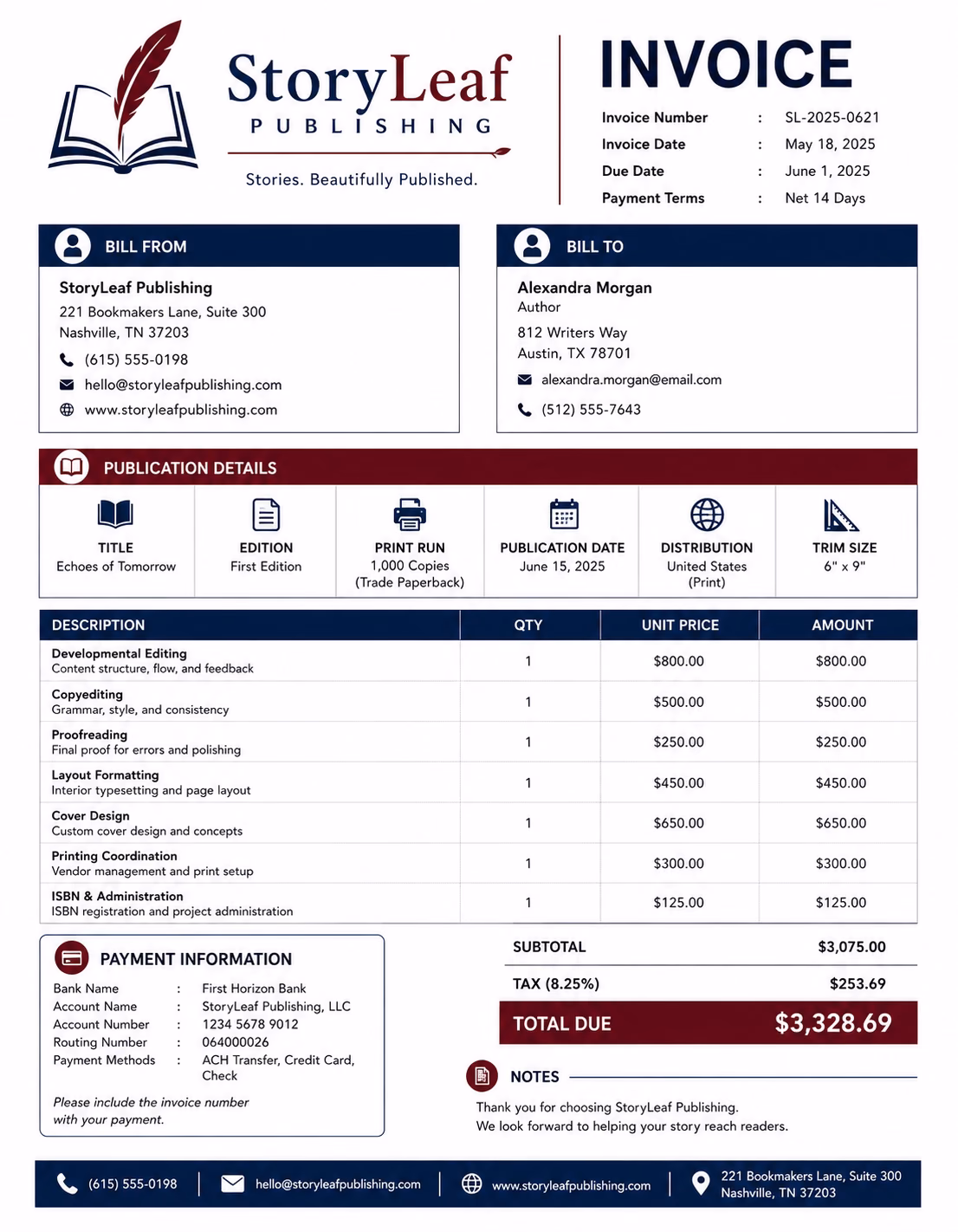Publisher Invoice Template Publisher Invoice Template